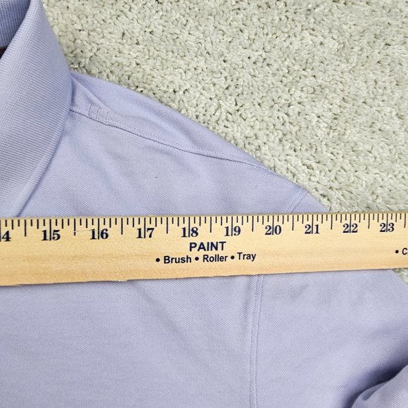 Lululemon Metal Vent Tech Polo Large Blue Performance Live in Practice Mens USA - Picture 7 of 7